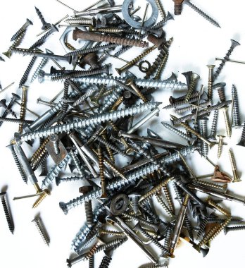 Mikro-stok için dekoratif çerçeve ya da arka plan farklı nesneleri vida tipi fotoğraf