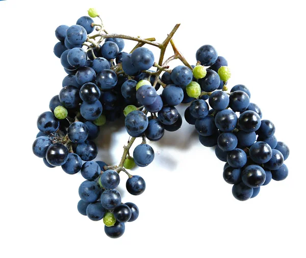 Juicy grapes or a frame with grape on the white Royalty Free Stock Images