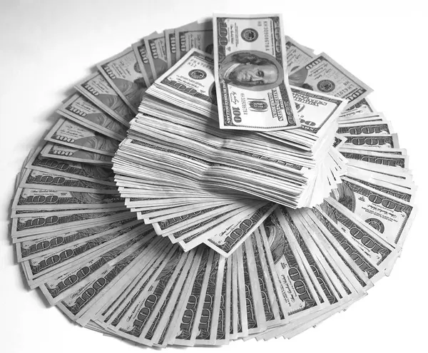 Mnoho Dolar Účty Bankovky Jako Pozadí Nebo Uložení Různých Formách — Stock fotografie