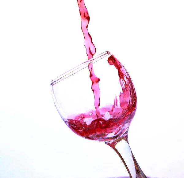 Red wine in a crystal glass — Stock Photo, Image