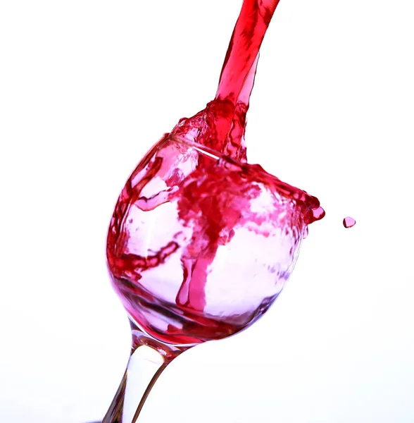 Red wine in a crystal glass — Stock Photo, Image