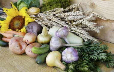 Yaz sebze arka planda