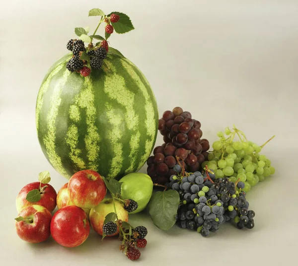 Асортимент літніх фруктів — стокове фото