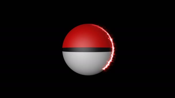 Анімація Pokeball енергії діапазон — стокове відео