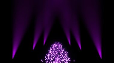 Sahne ışıkları ile parçacıklar zemin