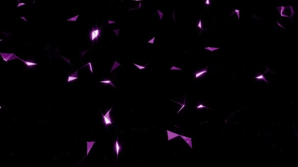 Abstract seamless triangular crystalline background animation — Stock Video