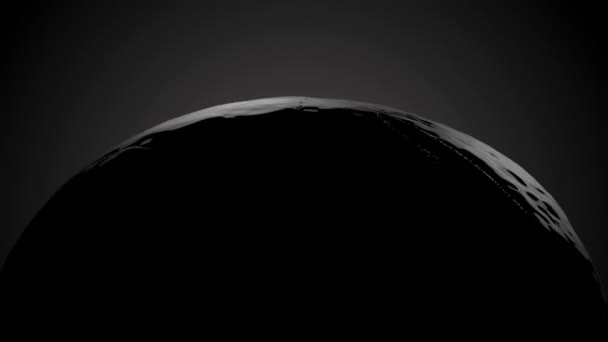 Абстрактна анімація сфери чорної олії — стокове відео