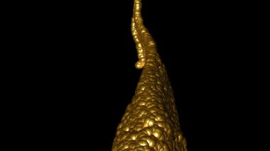 Uçuş büyük altın parçacıkları