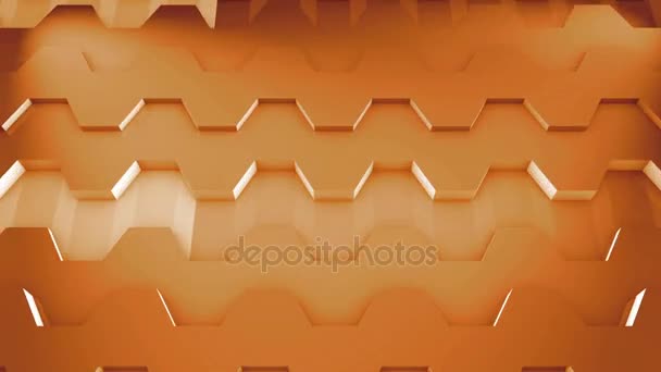 3D Loop Hexagonal Motion Graphic Background — Stock Video