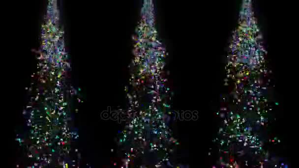 Animatie van kleurrijke vallende confetti — Stockvideo