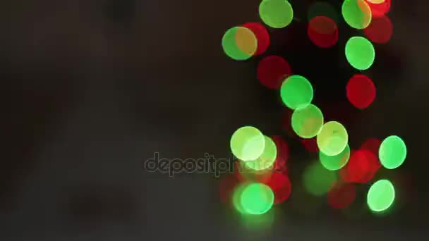 Kırpma, güzel bulanık Noel ışıkları — Stok video
