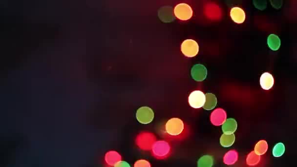 Wazig KERSTVERLICHTING fonkelende, mooie — Stockvideo