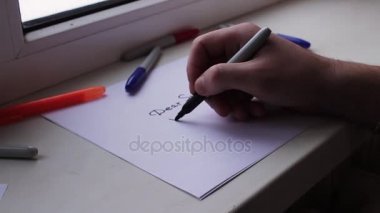 adam Noel Baba'ya bir mektup yazar