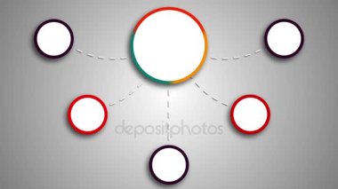 Renkli unsurlar ile modern Infographics. Sorunsuz döngü