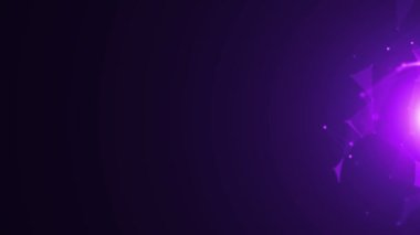4 k işlenen bilgisayar video hareketli arka plan oluşturulur. Üçgenler, noktalar ve çizgiler bulanıklık zemin üzerine Parlatıcı ile bağlanıyorsanız