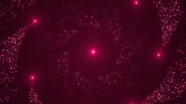 Spirale Fond abstrait avec particules. Boucle sans couture