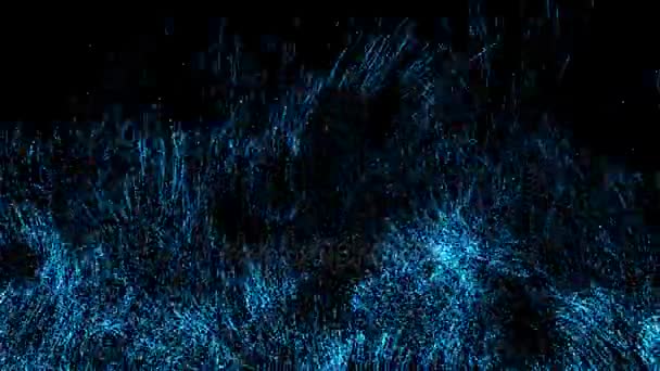 3D-Darstellung von Partikelspuren. Teilchen verschieben sich zur Seite — Stockvideo