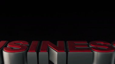 3D iş metin yansıması ile metal