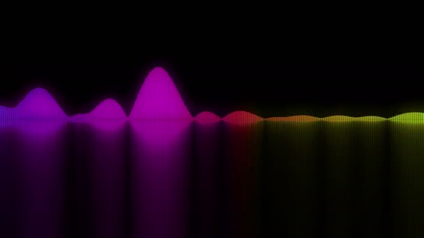 Des ondes sonores colorées. arrière-plan pour concepts audio — Video