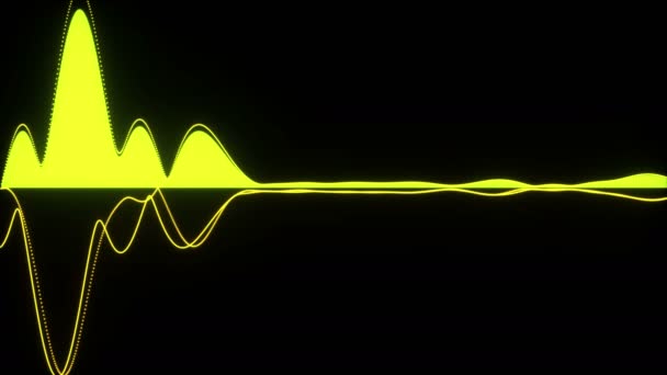 Formas de onda de áudio diagramas equalizador de fundo renderização 3D — Vídeo de Stock