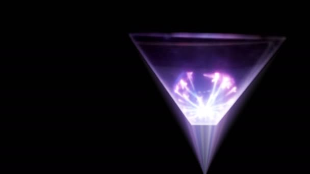 Incrivelmente belo holograma em movimento — Vídeo de Stock