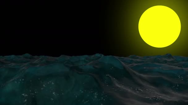 Onde dell'oceano. rendering 3D — Video Stock