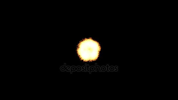 Feuerball Explosion 3d Rendering — Stockvideo