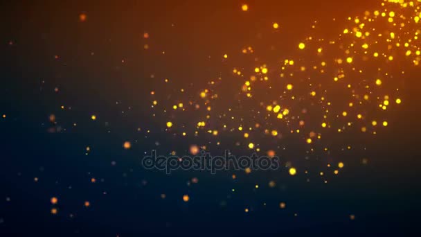 Golden particle background — Stock Video