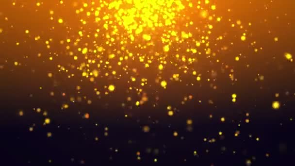 Gyllene partikel bakgrund — Stockvideo