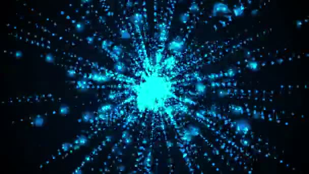 Abstraktní pozadí s energetické částice — Stock video