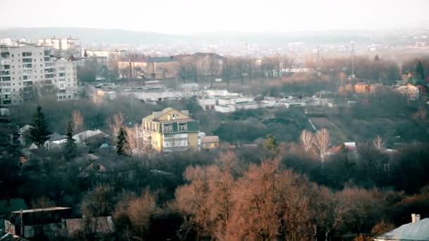 Bela vista do telhado, primavera — Vídeo de Stock