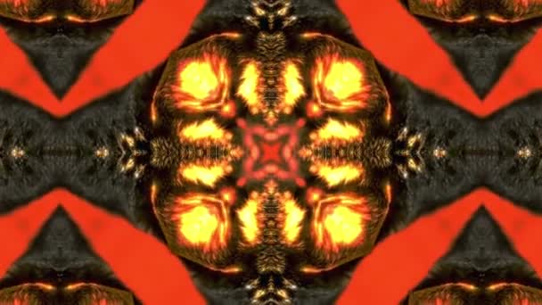 Séquence de kaléidoscope à boucle colorée 4K. Résumé fond graphique de mouvement . — Video