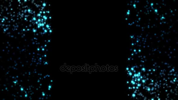 Ljusblå glittrande partikel bakgrund — Stockvideo