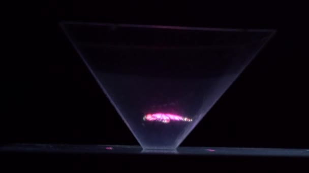 Unglaublich schönes bewegendes Hologramm — Stockvideo