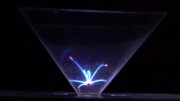 Niesamowicie piękne ruchome hologram — Wideo stockowe