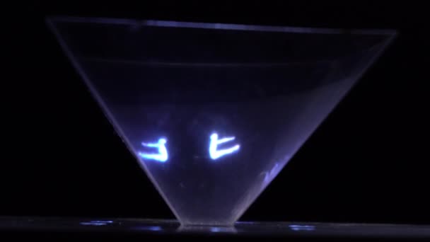 Unglaublich schönes bewegendes Hologramm — Stockvideo