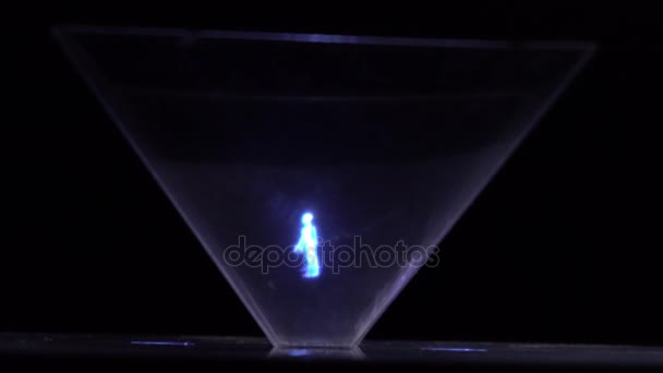 Ongelooflijk mooi bewegende hologram — Stockvideo
