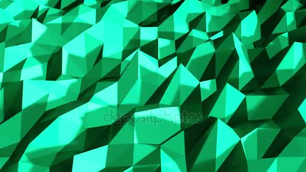 화이트 다각형 형상 표면입니다. 컴퓨터 생성 원활한 루프 추상 모션 배경. 4k Uhd 3840 x 2160 — 비디오