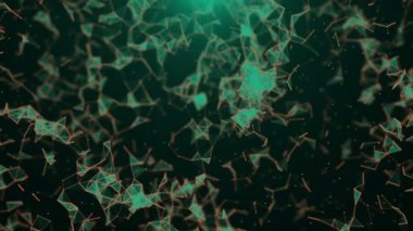 çizgiler ve noktalar hareketli yeşil geometrik arka plan