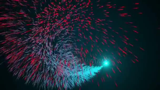 Tanzen Feuerwerk Partikel Licht Streifen Schleife Bewegung 4k Auflösung ultra-hd — Stockvideo