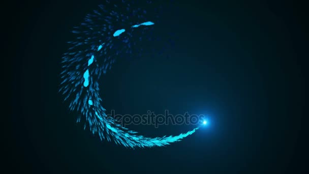 Taniec fajerwerki cząstek światła Streak zapętlanie ruchu 4k rozdzielczości Ultra Hd — Wideo stockowe