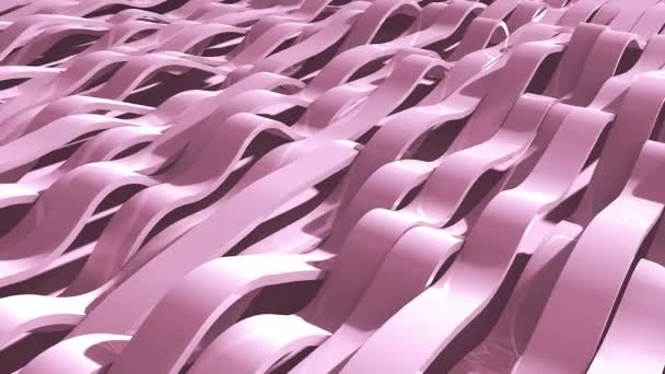 Pink színű hullám élénkség hurok egy hullámzó sorozat egy puha fényvisszaverő felületet, hogy lenne egy nagy háttér lemez a termelést szalagok