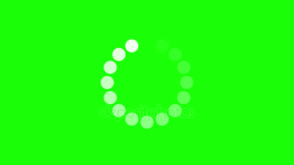 Progress loading bar UI indicator. Loading Circle. Download progress, preloader animation web design template, interface upload. Animation of UI element in 4K. Chroma key green screen — Stock Video