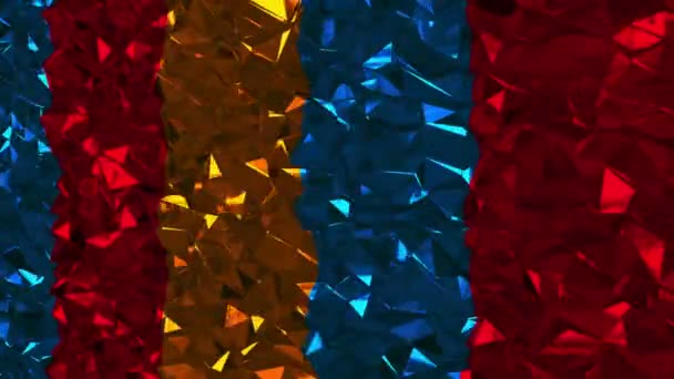 Fond abstrait avec triangles lowpoly colorés — Video