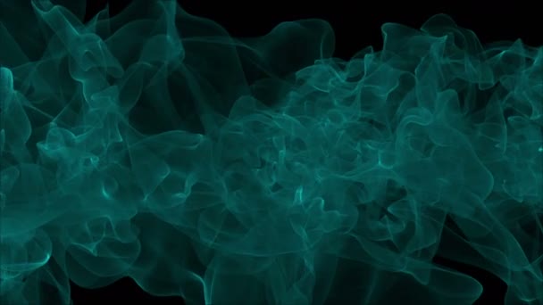 Abstrakter Hintergrund mit grünem Rauch. — Stockvideo