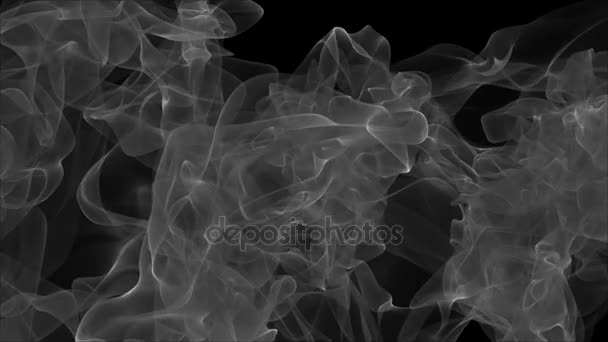 Abstrakt bakgrund med grön rök — Stockvideo