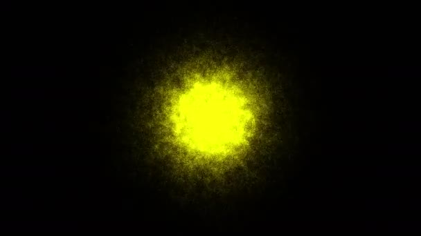 Fondo abstracto con esfera dorada. Efecto arena — Vídeo de stock