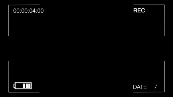 Kamerasökare digital overlay display - 4k. Luma Matt ingår.Svart bakgrund — Stockvideo