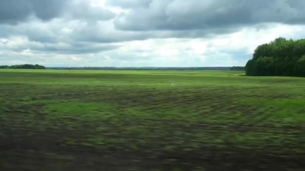 Fönsterutsikt från en bil, buss, tåg. Reser med HD-videor — Stockvideo