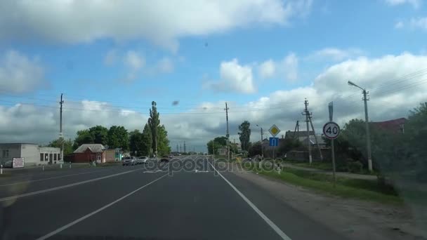 Fönsterutsikt från en bil, buss, tåg. Reser med HD-videor — Stockvideo